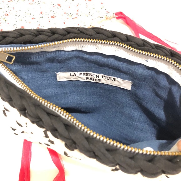 Le French Pique Woven Clutch Bag New - Picture 7 of 16